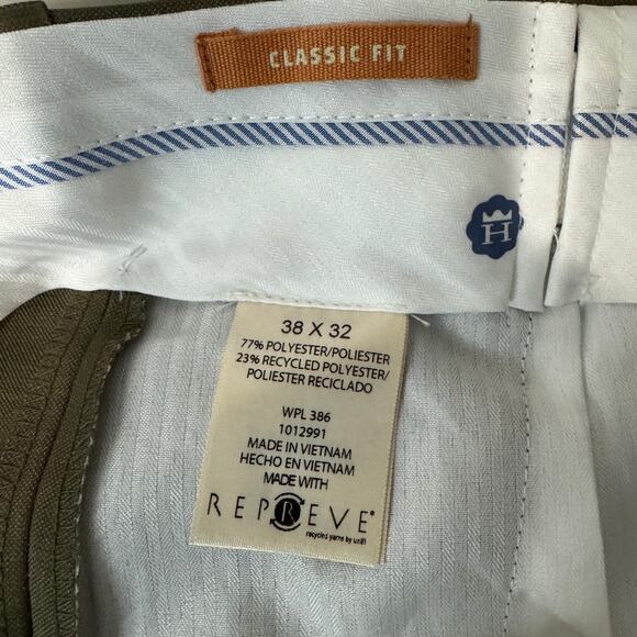 NWT Haggar Classic Fit Men Khaki Slacks 38W x 32L Gray - Picture 7 of 7